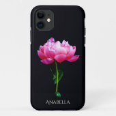 Single Elegante Rosa Peony Personalize Case-Mate iPhone Hülle (Rückseite)