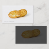 Single-Erdnuss auf weißem Hintergrund Visitenkarte (Vorne/Hinten)