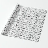 Single Farbe abstrakte Katzen Geschenkpapier (Ungerollt)