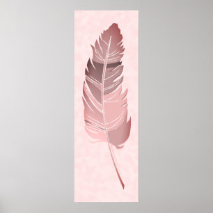 Single Feather - Mauve Colors Poster