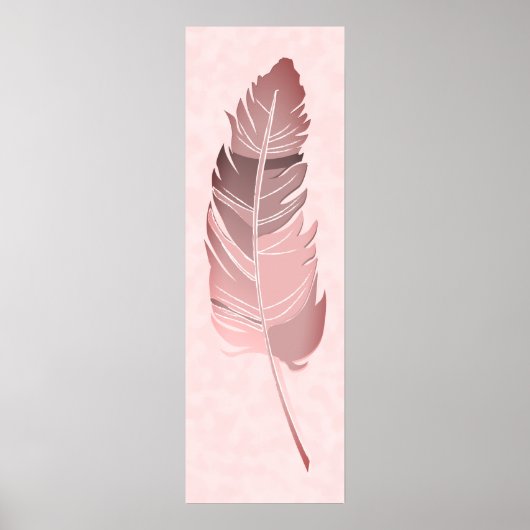 Single Feather - Mauve Colors Poster (Vorne)