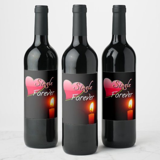 Single Forever Weinetikett (Flaschen)