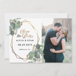 Single Foto Eukalyptus Geoframe Save the Date