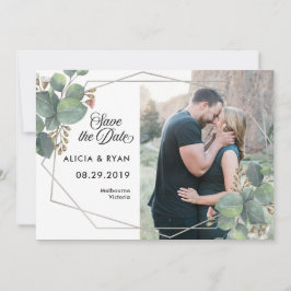 Single Foto Eukalyptus Geoframe Save the Date