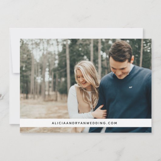 Single Foto Eukalyptus Geoframe Save the Date (Rückseite)