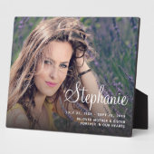 Single Foto Gedenktablette mit Easel Fotoplatte (Seite)