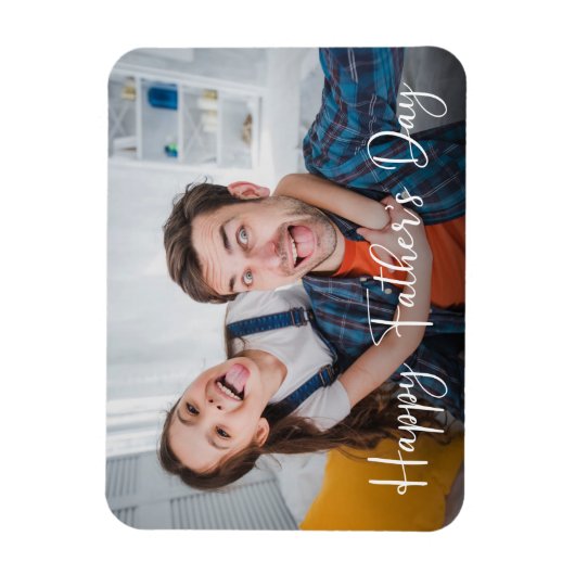 Single Foto Happy Vatertag Magnet (Vertikal)