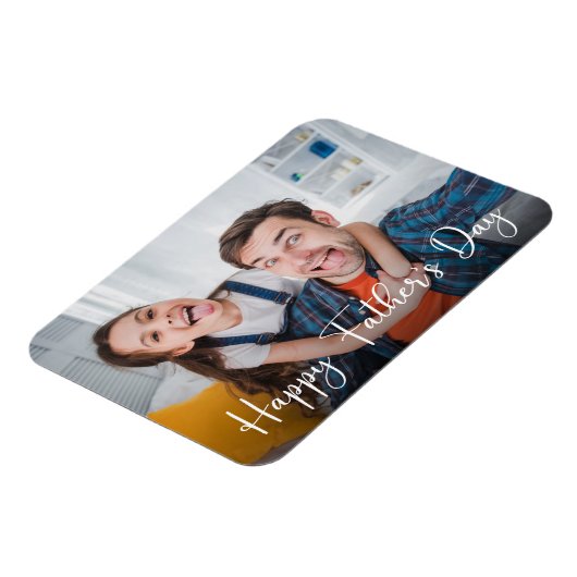 Single Foto Happy Vatertag Magnet (Linke Seite)