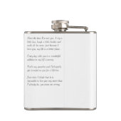 Single Foto Kurze Liebe Weiß Flachmann (Rückseite)