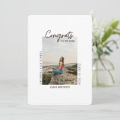 Single Foto Minimalistisch Abschluss Ankündigung (Stehend Vorderseite)