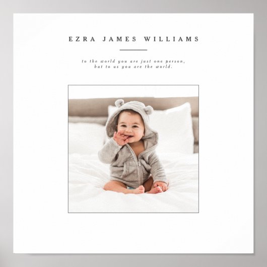 Single Foto personalisiert Poster (Vorne)