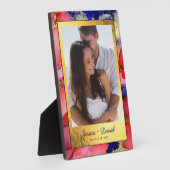 Single Foto Red Gold Wedding Fotoplatte (Seite)