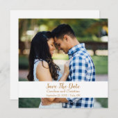 Single Foto Save the Date Hochzeitsankündigung (Vorne/Hinten)