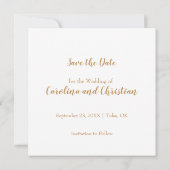 Single Foto Save the Date Hochzeitsankündigung (Rückseite)