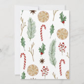 Single Foto Simple Gold Minimalistische Weihnachts Einladung (Rückseite)