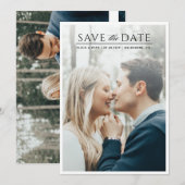 Single Foto - Weißrahmen Save the Date (Vorne/Hinten)