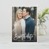 Single Foto - Weißrahmen Save the Date (Stehend Vorderseite)