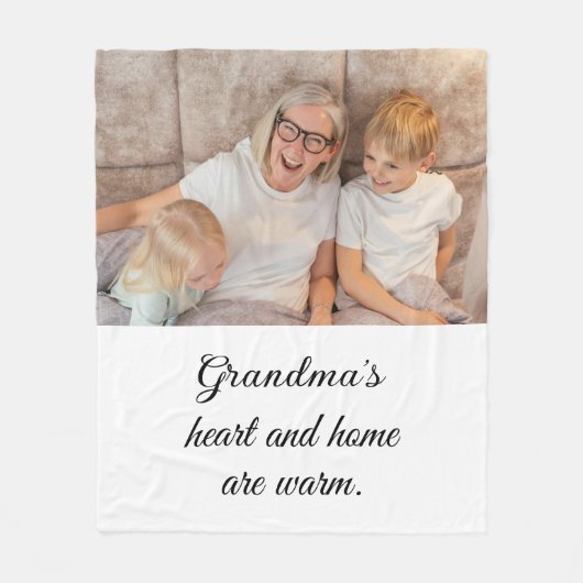 Single Fotograf Minimalistisch Elegantes Schwarzes Fleecedecke (Vorderseite)