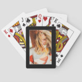 Single-Fotovorlage auf schwarz Spielkarten (Rückseite)