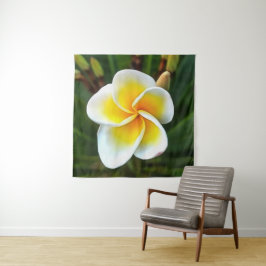 Single Frangipani Blossom Kunstvoll wandern im Val Wandteppich