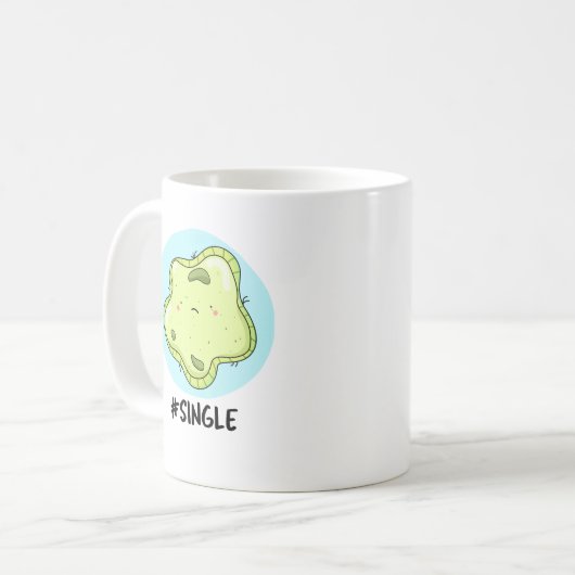 #Single Funny Solo Cell Biology Puff Kaffeetasse (Vorderseite Links)