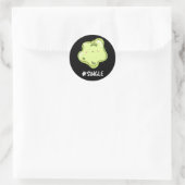 #Single Funny Solo Cell Biology Puk Dark BG Runder Aufkleber (Tasche)