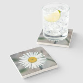 Single-Gänseblümchen-Stein-Untersetzer Steinuntersetzer (Seitenansicht)