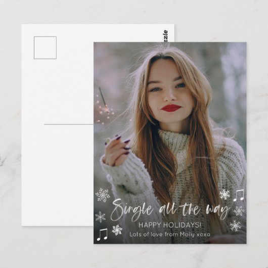 Single Ganzweg, Typ oder Girl-Card Postkarte (Vorne/Hinten)