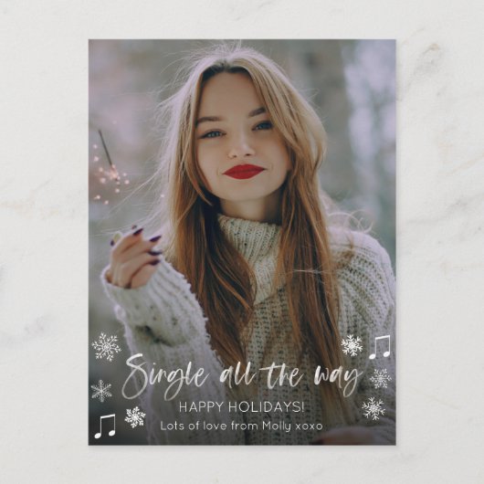 Single Ganzweg, Typ oder Girl-Card Postkarte (Vorderseite)