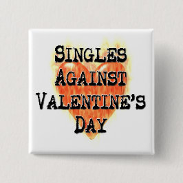 Single gegen den Valentinstag Button