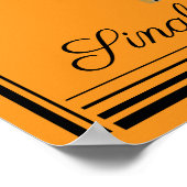 Single Gelb-Daffodil-Orange Poster (Ecke)