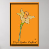 Single Gelb-Daffodil-Orange Poster (Vorne)
