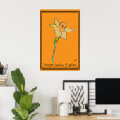 Single Gelb-Daffodil-Orange Poster (Heimbüro)