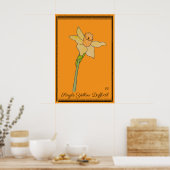 Single Gelb-Daffodil-Orange Poster (Küche)