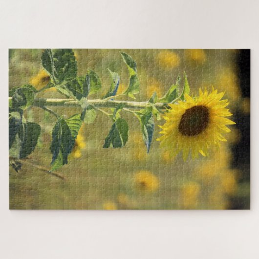 Single Gelbe Sonnenblume Puzzle (Horizontal)