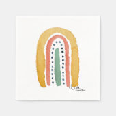 Single Goldfarbener Regenbogen Serviette (Vorderseite)