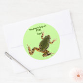 Single Green Climbing Frog Foto benutzerdefiniert Runder Aufkleber (Umschlag)