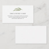Single Greenery Branch Enclosure Card Begleitkarte (Vorne/Hinten)