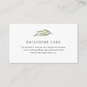 Single Greenery Branch Enclosure Card Begleitkarte (Vorderseite)
