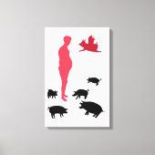 Single, gutes Essen aus Vegeterien, der Bauernhof Leinwanddruck (Vorderseite)