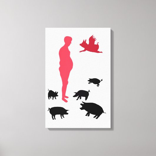 Single, gutes Essen aus Vegeterien, der Bauernhof Leinwanddruck (Vorderseite)