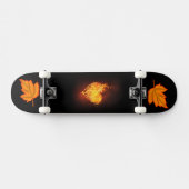 Single Heart on Flame Picture Skateboard (Horizontal)