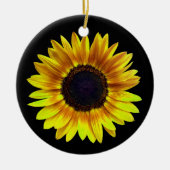 Single Hellgelbe Sonnenblume Keramik Ornament (Vorne)