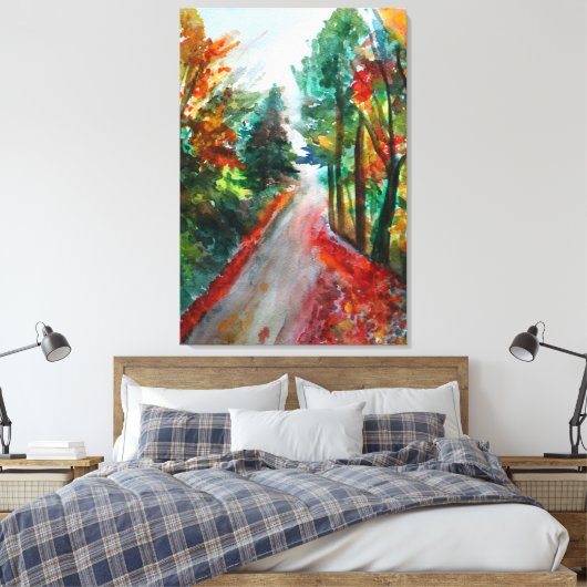 Single Herbstlandschaft Leinwanddruck (Insitu (Schlafzimmer))