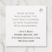 Single Herkunft Honig Produktkontakte Informatione Geschenkanhänger (Rückseite)