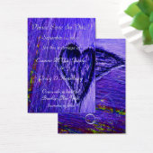 Single Herz Save the Date in blau Lila (Schreibtisch)