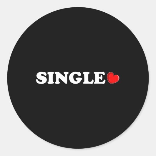 Single Herzerkrankung Valentinstag für Single Männ Runder Aufkleber (Vorderseite)
