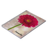 Single Hot Pink Gerbera Spiral Notebook Notizblock (Linke Seite)