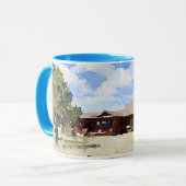 Single House Country Living Wasserfarbe Tasse (Vorderseite Links)