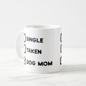 Single "Hunde-Mama" oder "Hunde-Liebhaber" Kaffeetasse (Vorderseite Links)